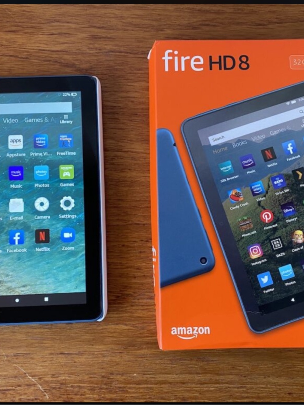 Amazon Fire HD 8 Tablet - Blue with Orange Packaging